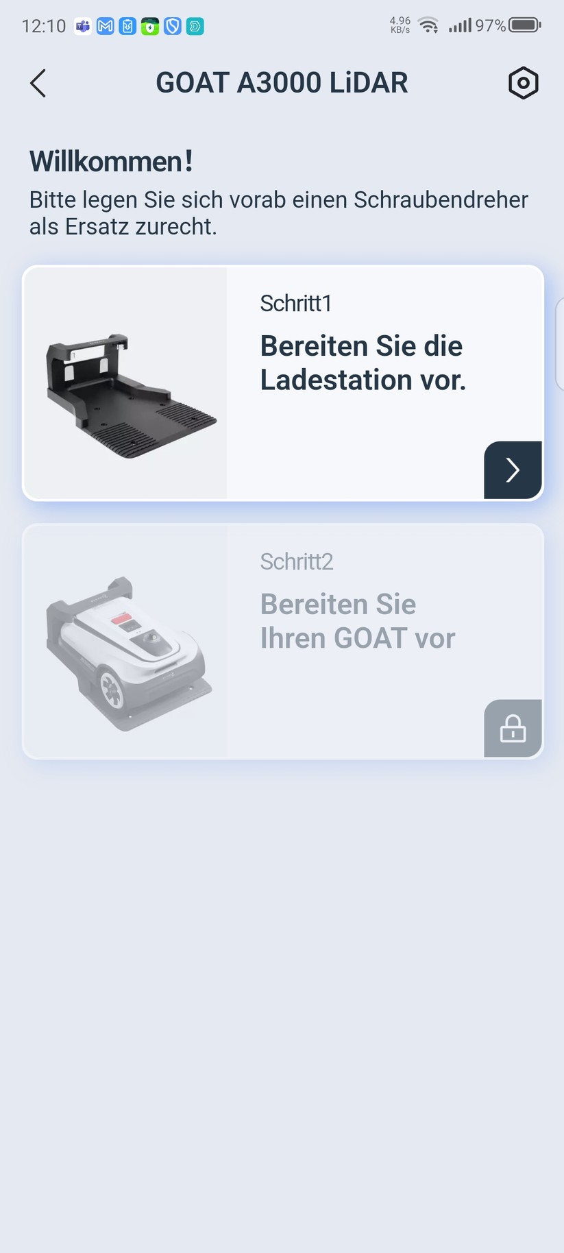  Inbetriebnahme und Kartierung