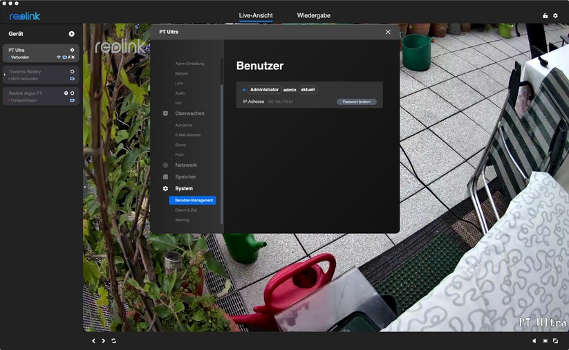 Reolink Argus PT Ultra: Einstellungen mit Desktop-App