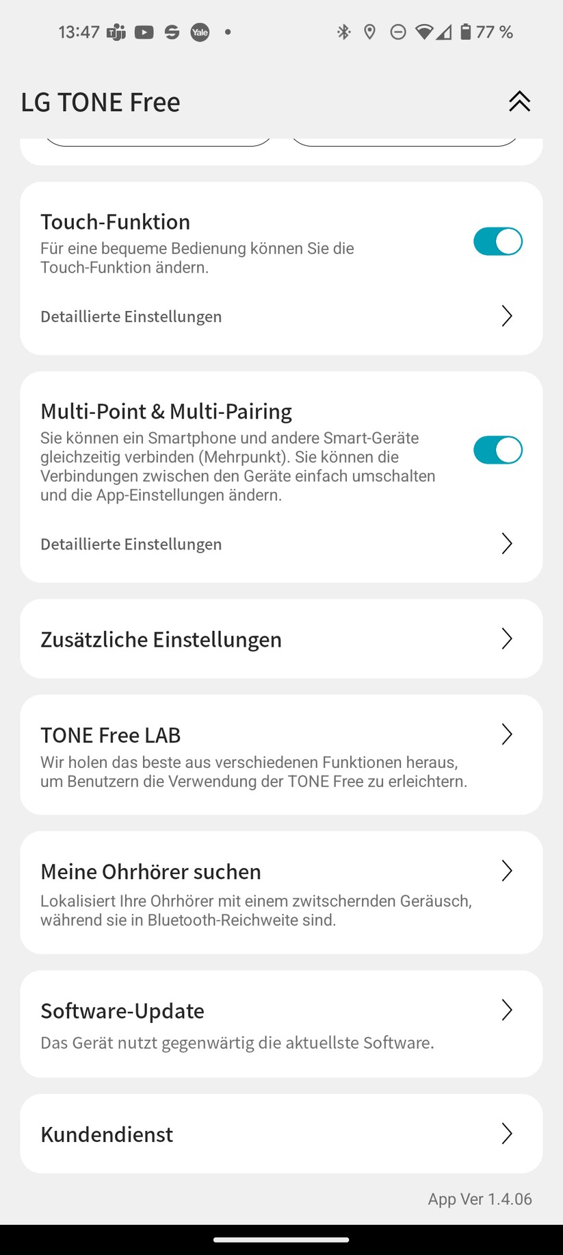 LG Tone Free T90S Screenshots