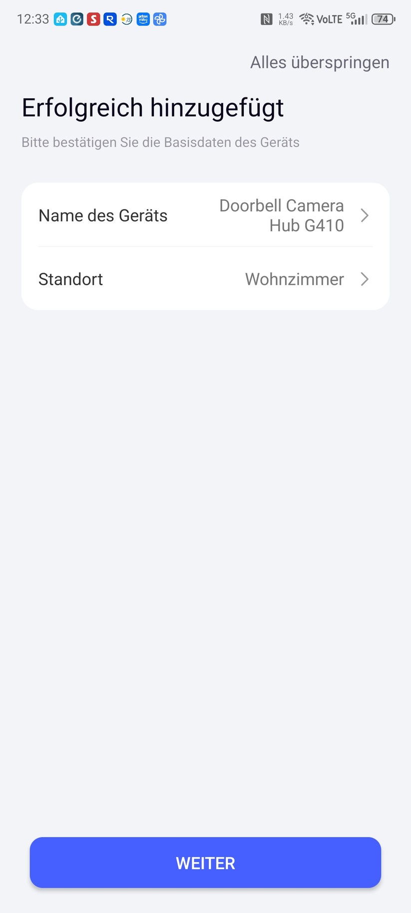 Die Inbetriebnahme des Aqara Doorbell Camera Hub G410 ist einfach und schnell erledigt.