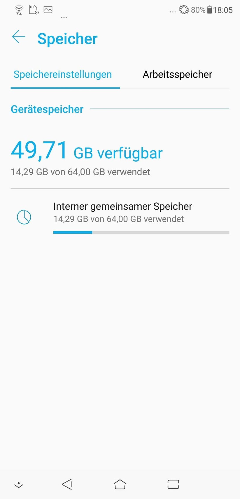 Speicherübersicht