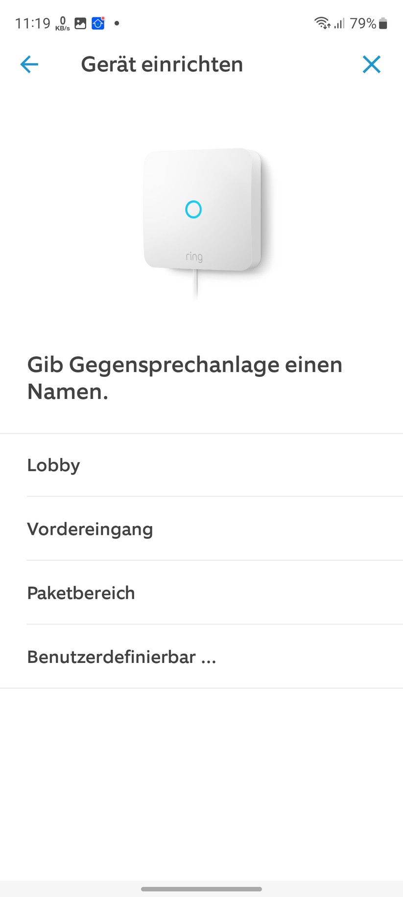 Ring Intercom: Einrichtung