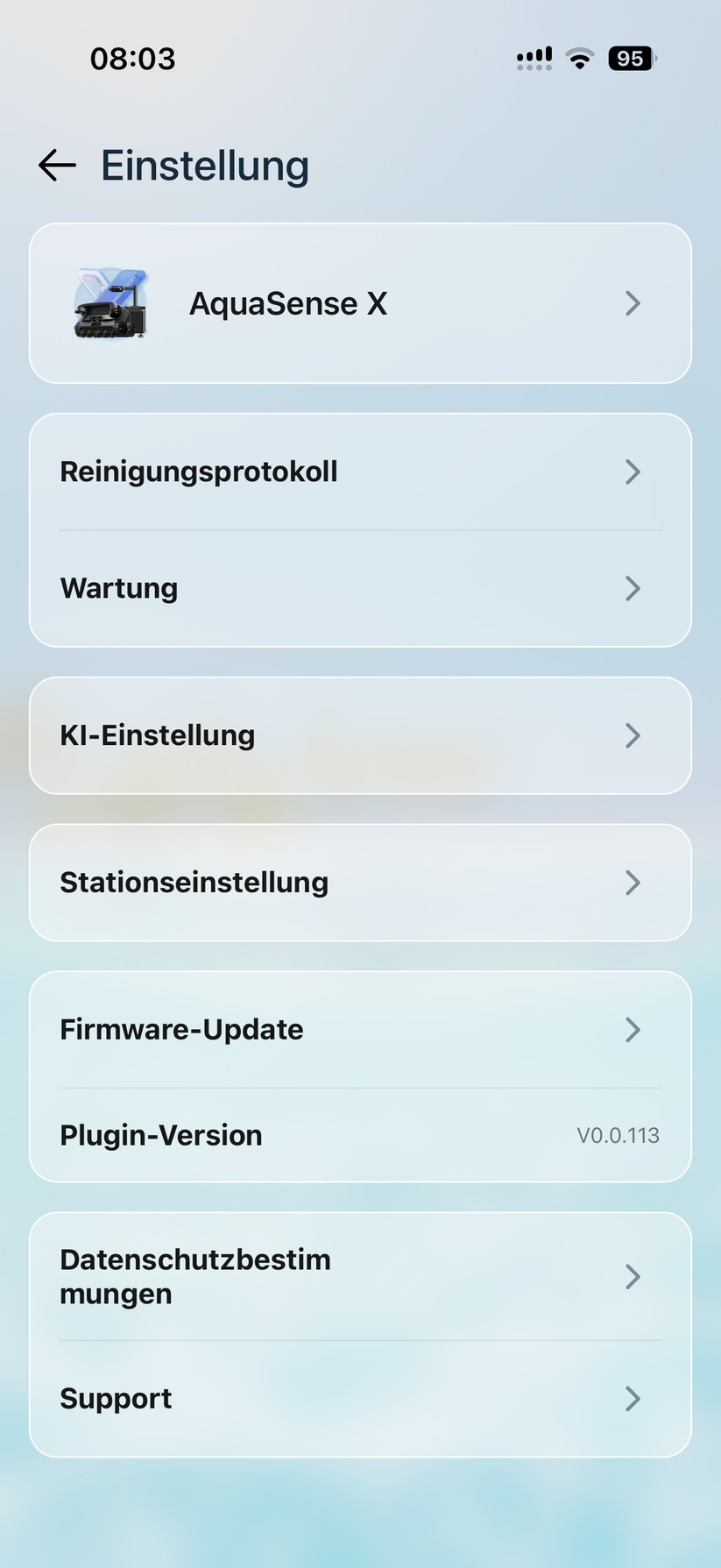 Beatbot Aquasense X - Bilder App