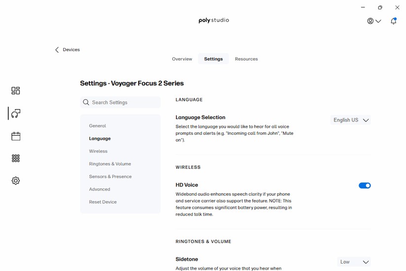 Poly Voyager Focus 2 UC - Bilder App