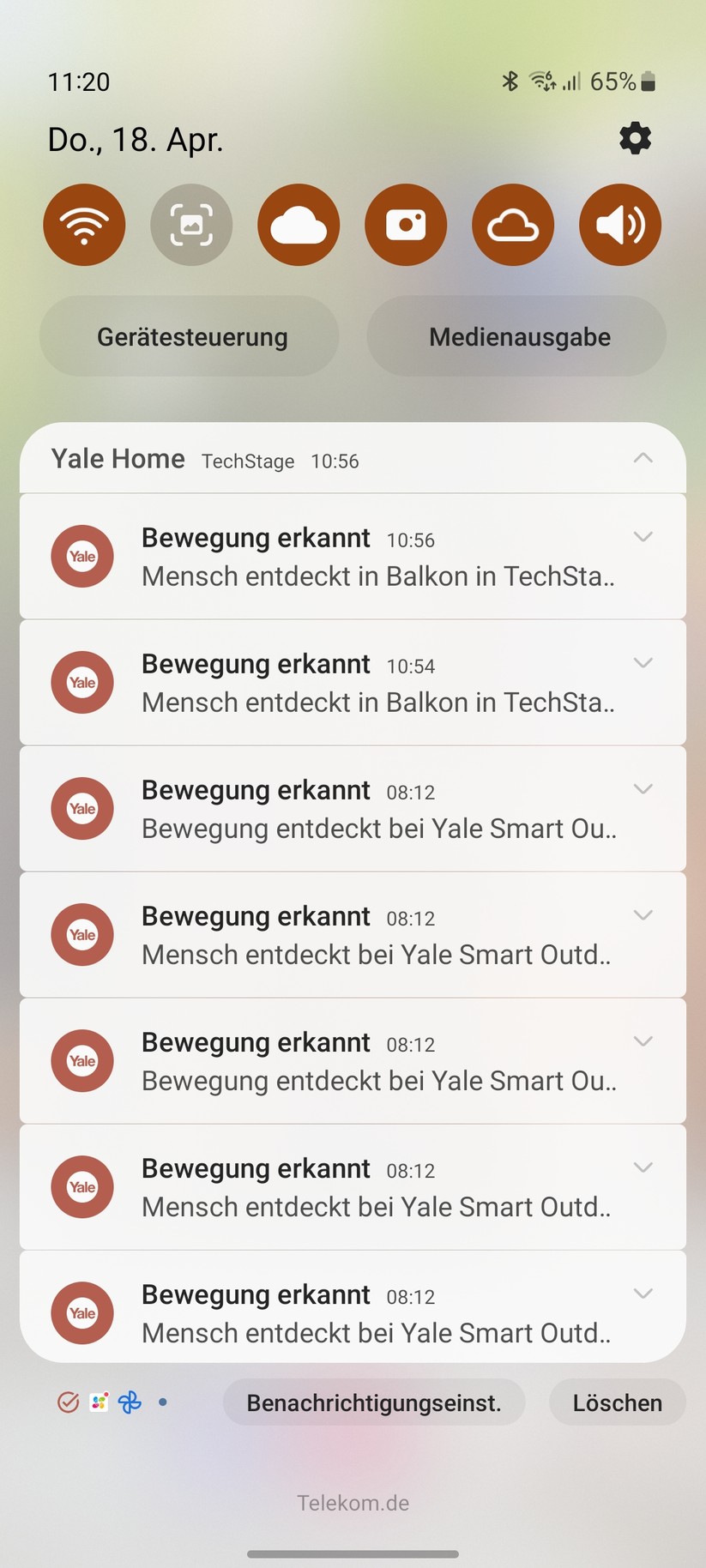 Yale Smart Outdoor Camera: Einstellungen, Aufnahmen