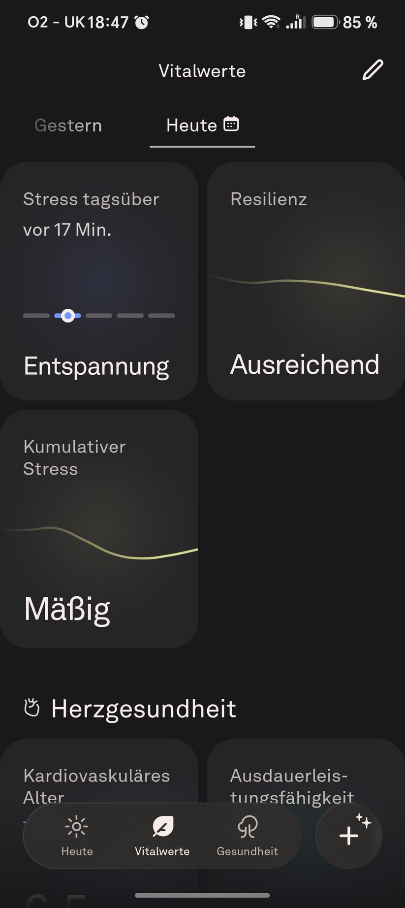 Oura Ring 5: App-Screenshots