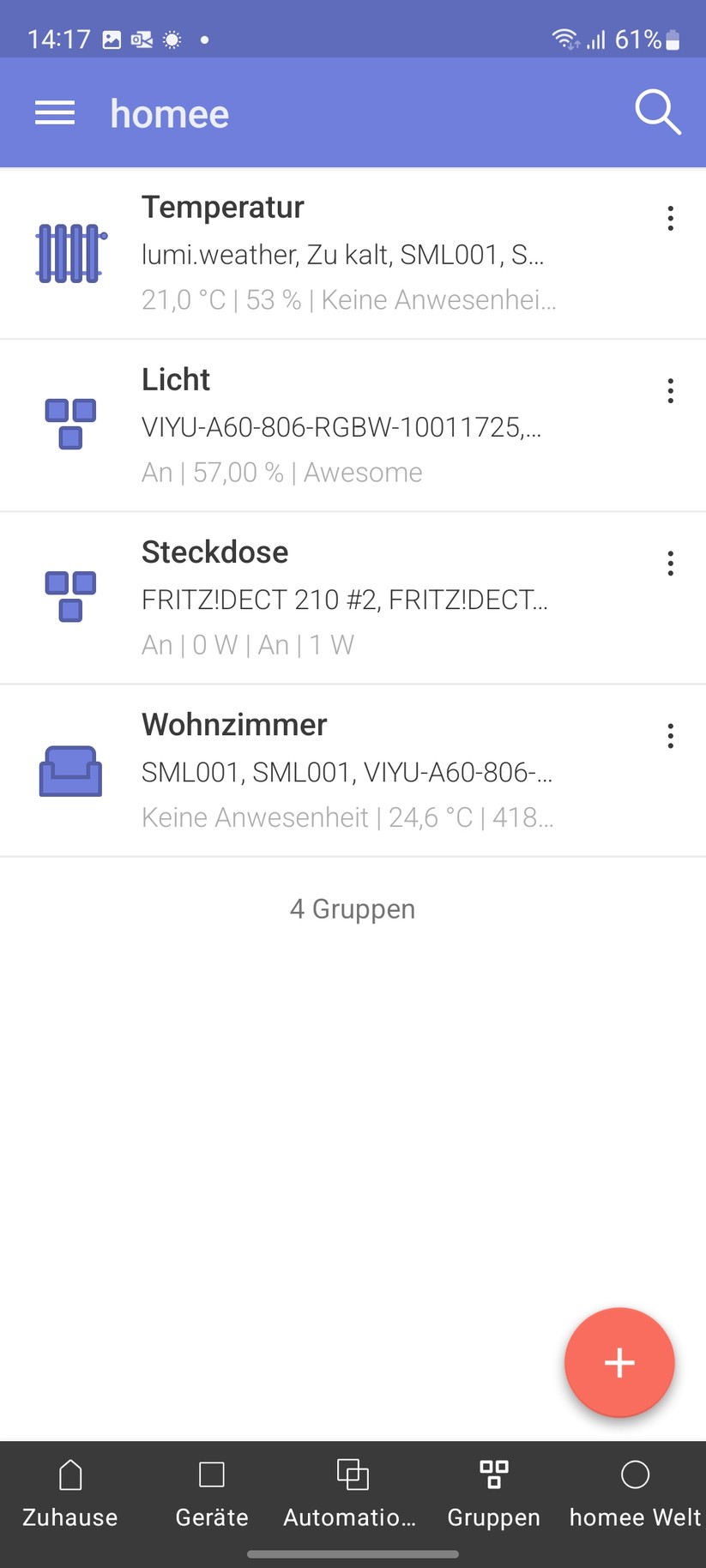 Homee: Smartphone- und Web-App