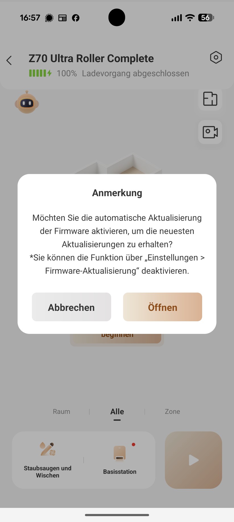 Mova Z70 Ultra Roller – App & Einrichtung