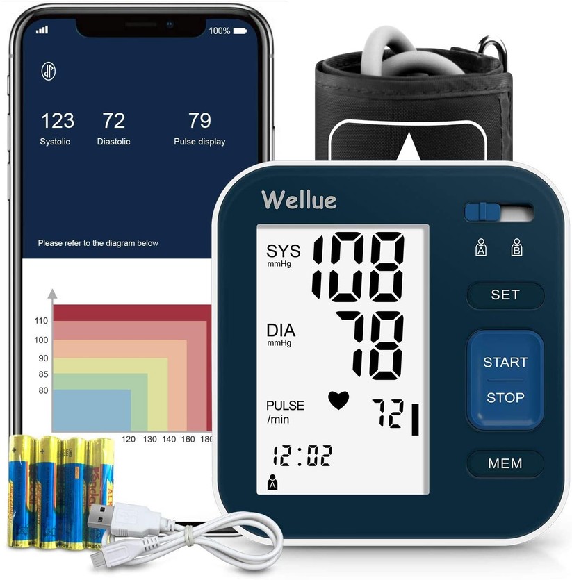 Blutdruckmessgeräte mit Bluetooth und App gibt es ebenfalls.