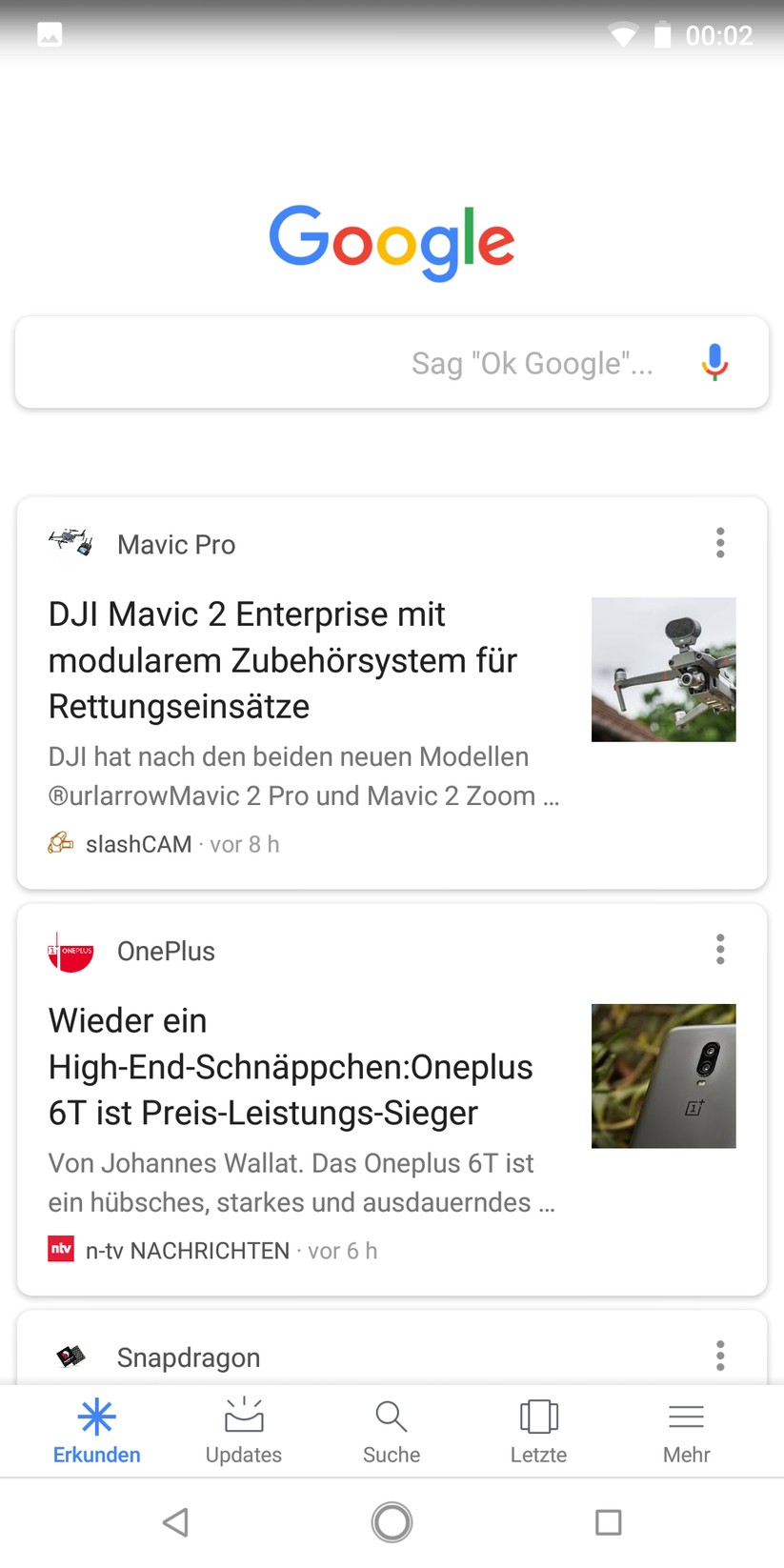 Google Now auf dem BQ Aquaris X2