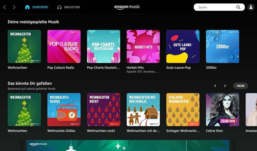 Wer ein Amazon-Prime-Abo besitzt, erhält Amazon Music mit zwei Millionen Songs kostenlos dazu. Wer mehr will, muss für Music Unlimited monatlich 8 Euro zahlen.