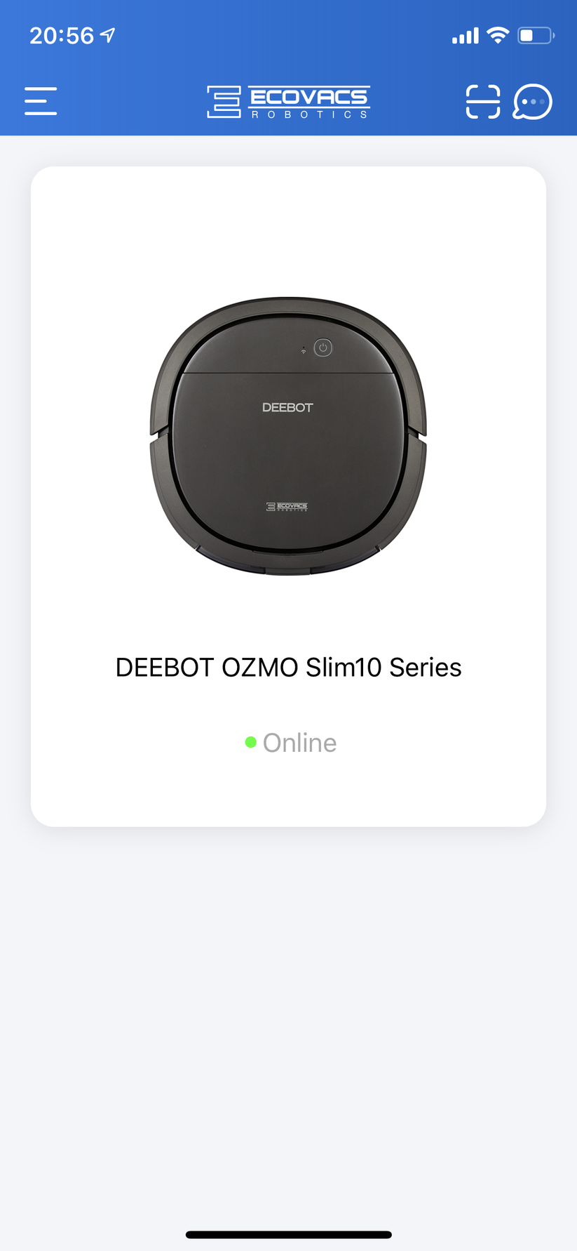 Der Deebot Ozmo Slim 10 ist nun in der App hinterlegt