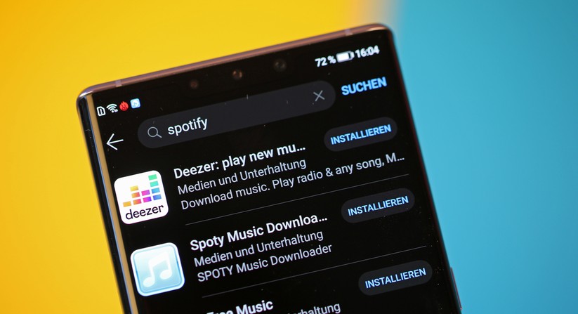 Derzeit fehlen noch viele bekannte Apps in der App Gallery, Spotify ist nur ein Beispiel von Vielen