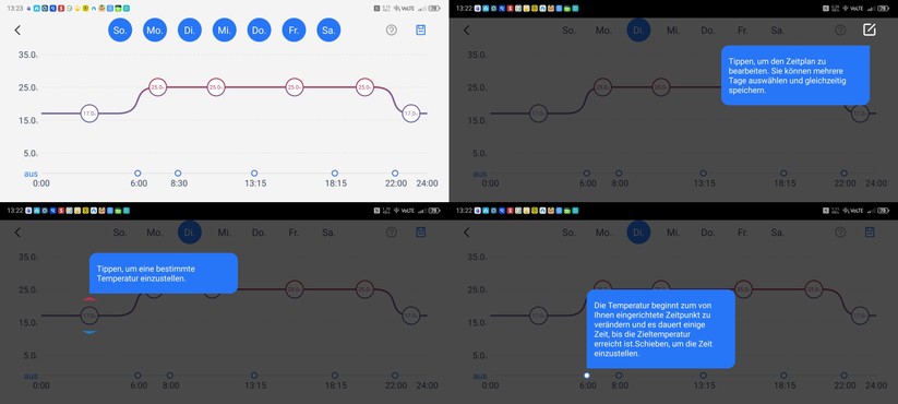 Meross-App: Zeitpläne sind im Handumdrehen konfiguriert.