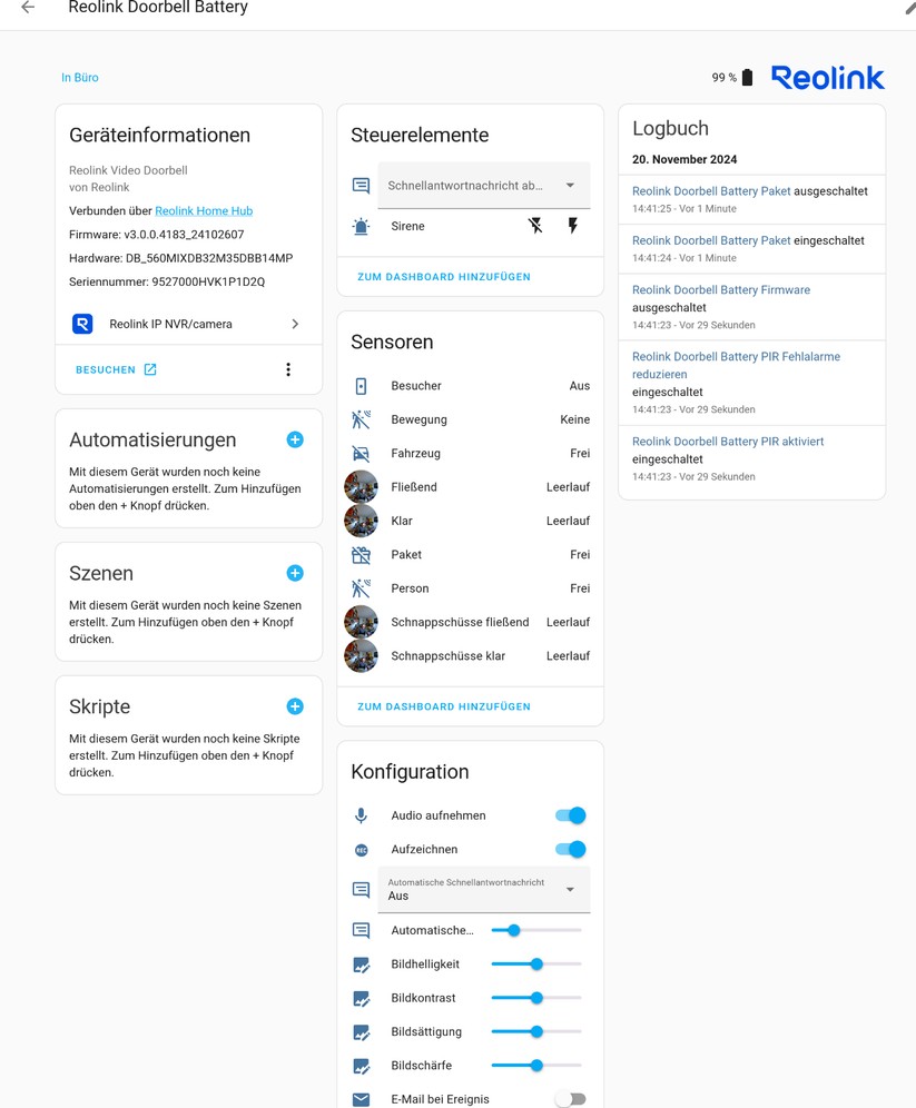 Dank Reolink Home Hub können Anwender die Reolink Video Doorbell Battery in Home Assistant integrieren. Generell erlauben das per Akku-betriebene Überwachungskameras in der Regel nicht.