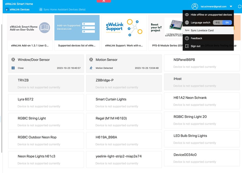 Sonoff NSPanel Pro: Über die Ewelink-Integration kann man Leuchten und Schalter, die in Home Assistant angelernt wurden, vom 4-Zoll-Touch-Display aus steuern.