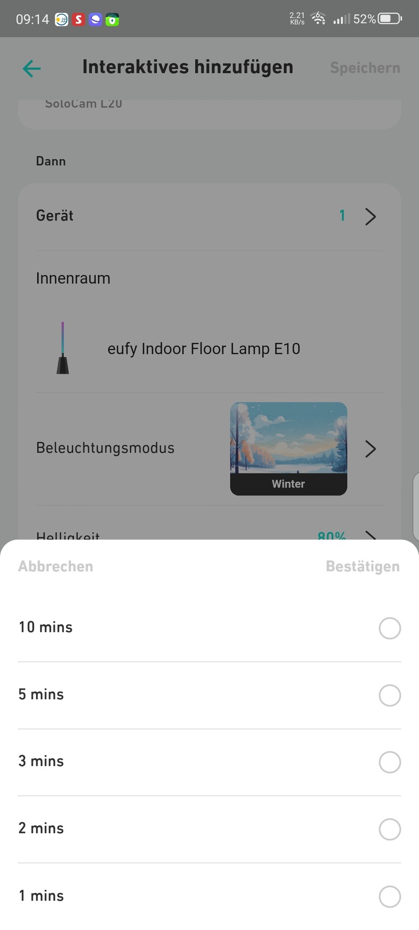 Eufy Indoor Floor Lamp E10: App