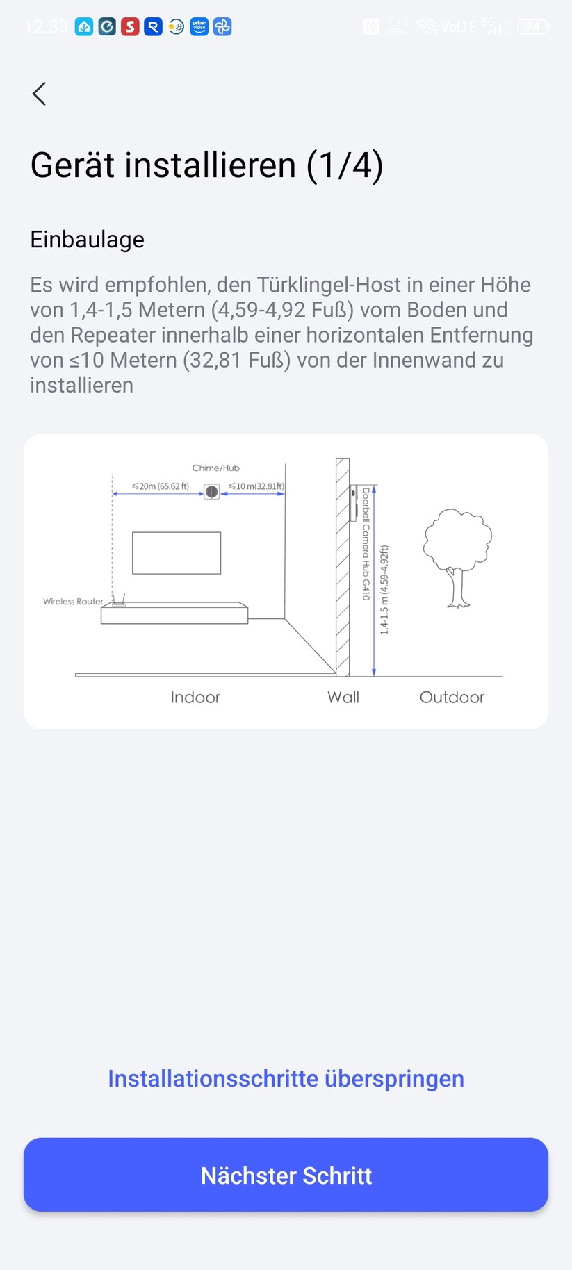 Die Inbetriebnahme des Aqara Doorbell Camera Hub G410 ist einfach und schnell erledigt.