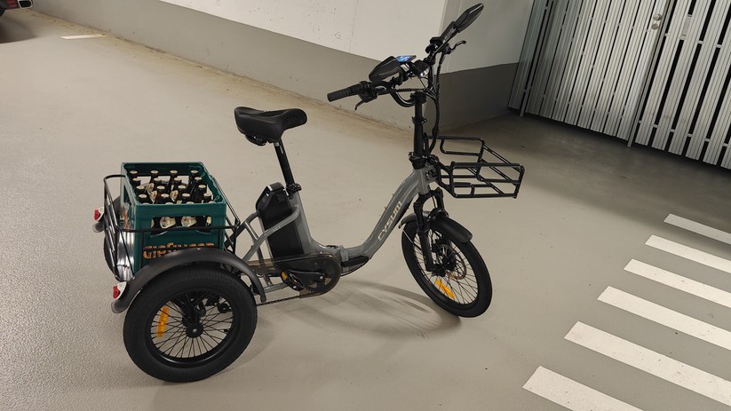 CYSUM AG1 Pro: Die hintere Korb kann mit 50 kg belastet werden.