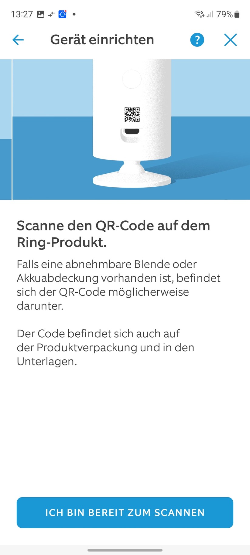 Ring Stick Up Cam Pro Akku: Die Einrichtung ist einfach und bietet viele Erläuterungen zur Kamera. Vorbildlich.