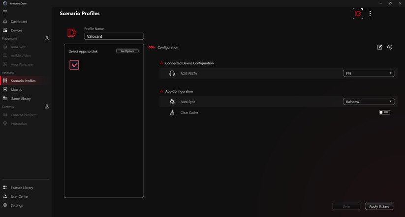 Asus ROG Pelta - Bilder App 