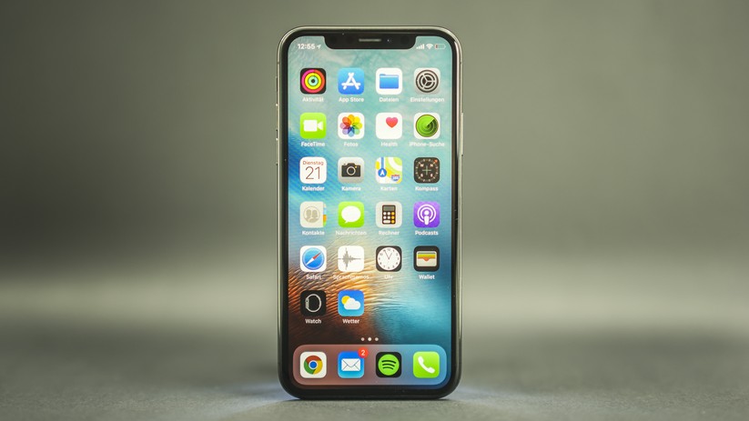 Das Display des Apple iPhone X ist an den Ecken abgerundet.