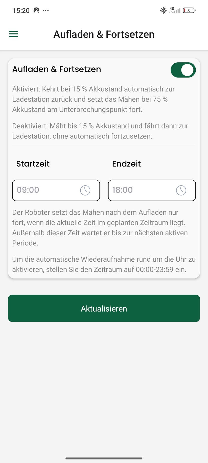 Die Lymow-App bietet alle wichtigen Grundfunktionen, darunter auch das Bearbeiten von Grenzbereichen der Rasenflächen. Das ist mehr, als manche Konkurrenten selbst zwei Jahre nachdem erste drahtlose Mähroboter für Endverbraucher auf den Markt kamen, bieten.