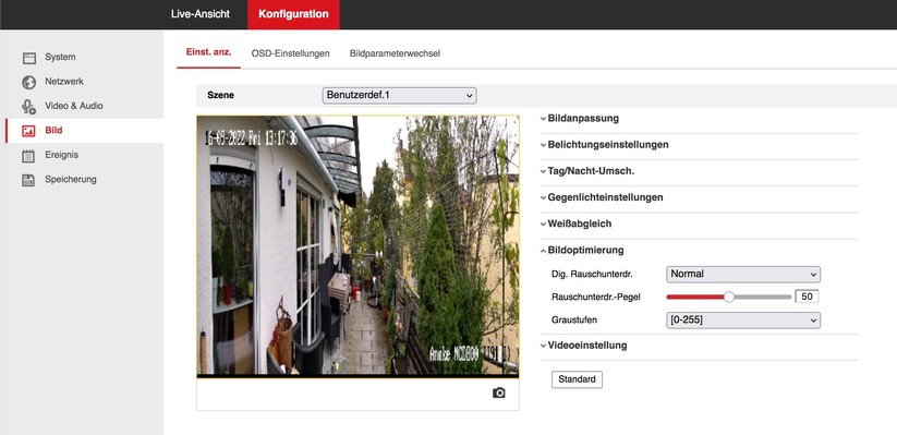 Annke NCD800 (I91BI): Einstellungsmöglichkeiten mit Browser