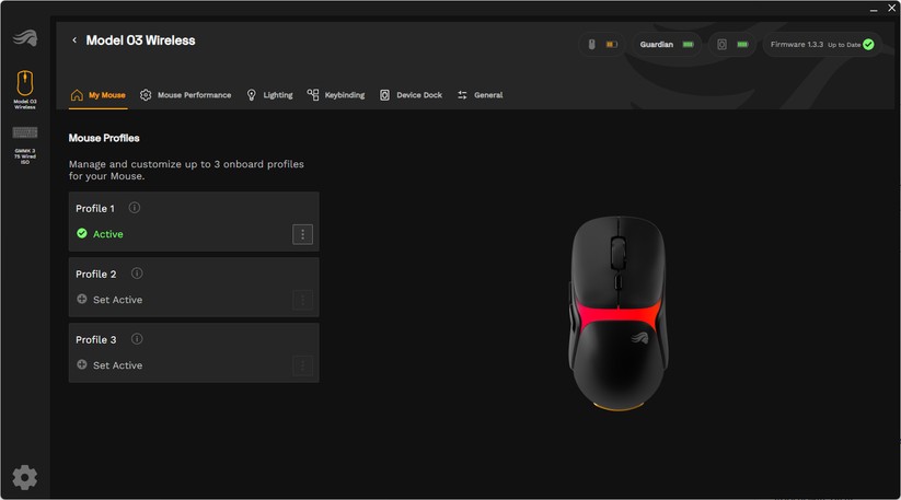 Glorious Model O3 Wireless - Bilder App