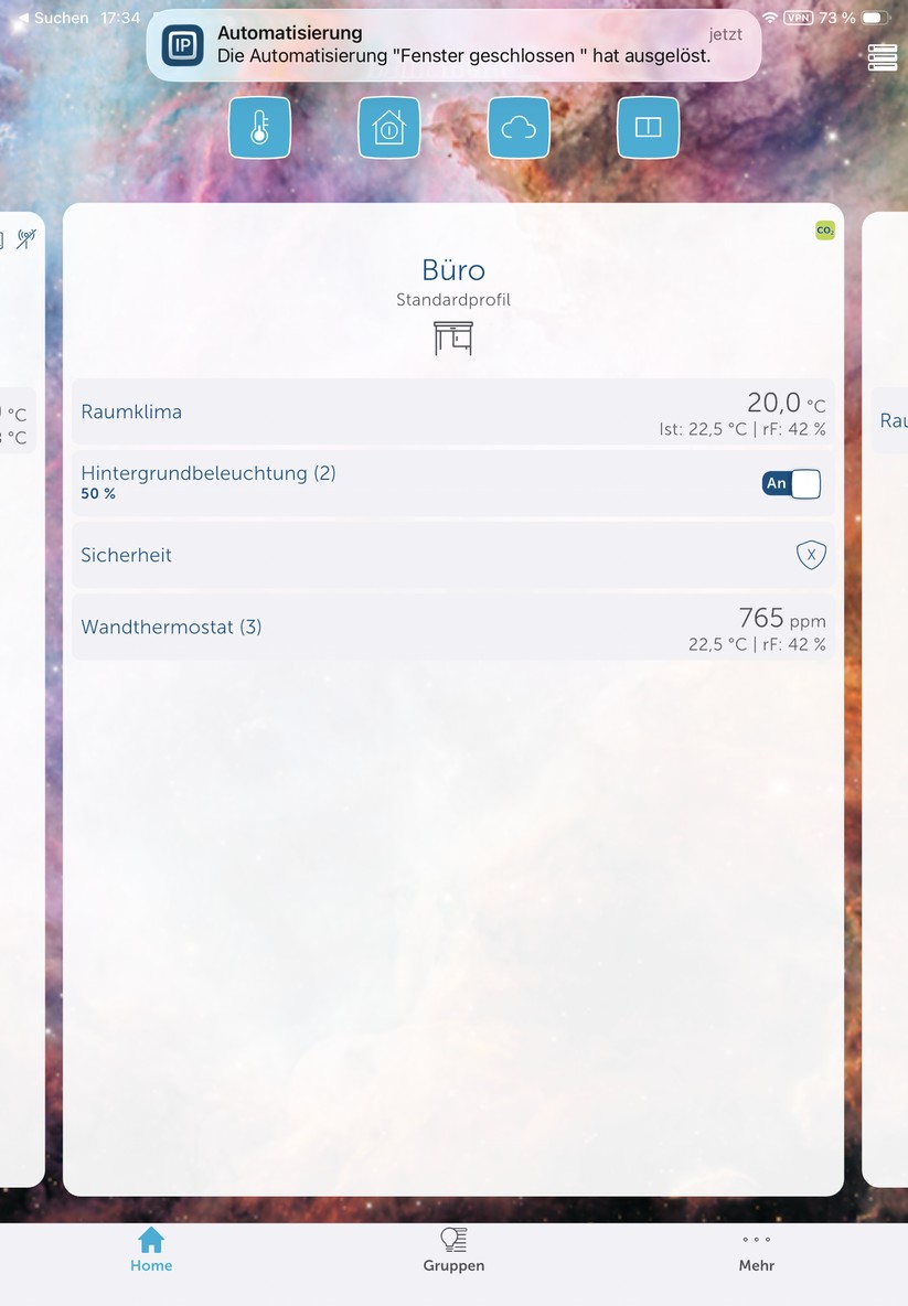 Die Homematic-IP-App ist auch für Tablets optimiert.