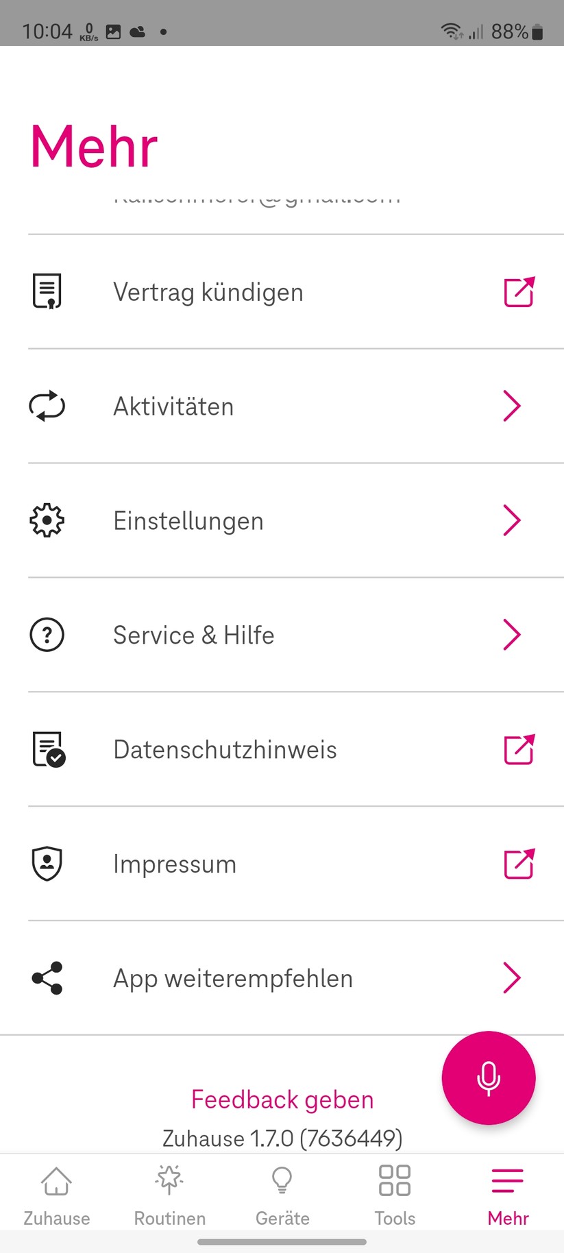 Magenta Zuhause mit Home Base 2: Routinen, Geräte, Tools, Einstellungen