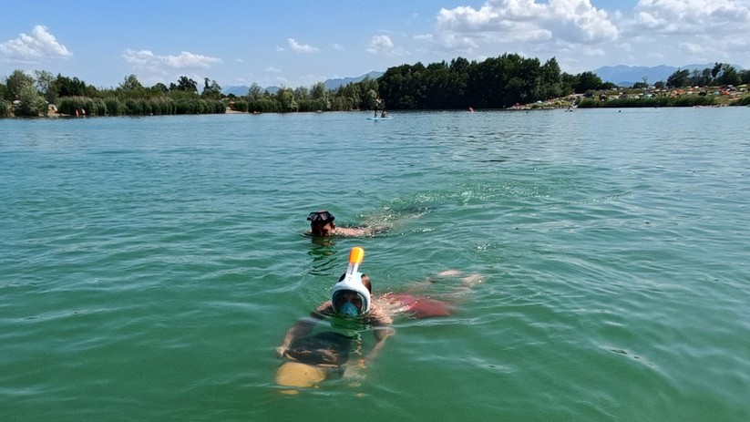 Der Unterwasser-Scooter im Einsatz.