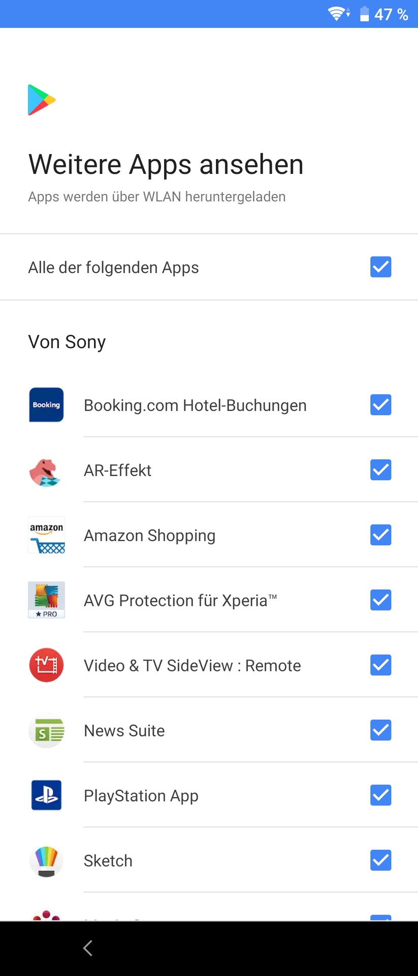 Die Installation von Zusatz-Apps durch den Einrichtungsassistent