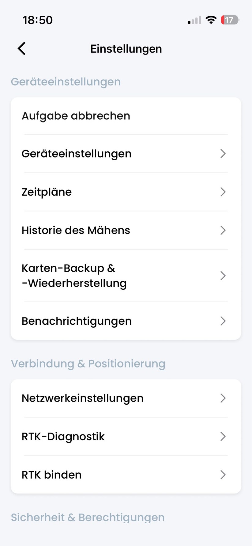 Lymow One Plus: Grundsätzlich bietet die App viele Möglichkeiten, ohne so intuitiv und umfangreich wie bei Segway oder Mammotion zu sein. Vor allem Einstellungsmöglichkeiten bei der Hinderniserkennung haben wir stark vermisst.