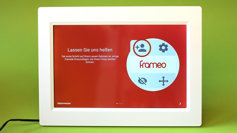 Die Konfiguration der Bilderrahmen klappt problemlos.