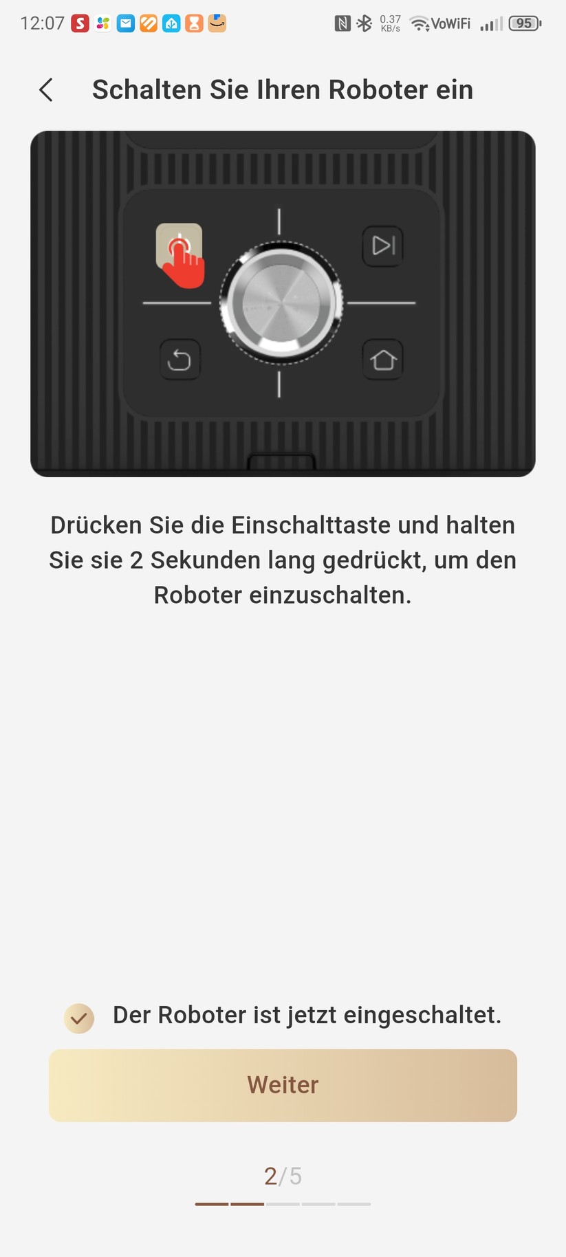 Mova Lidax Ultra 1000 AWD: Die Inbetriebnahme ist nach wenigen Minuten abgeschlossen.