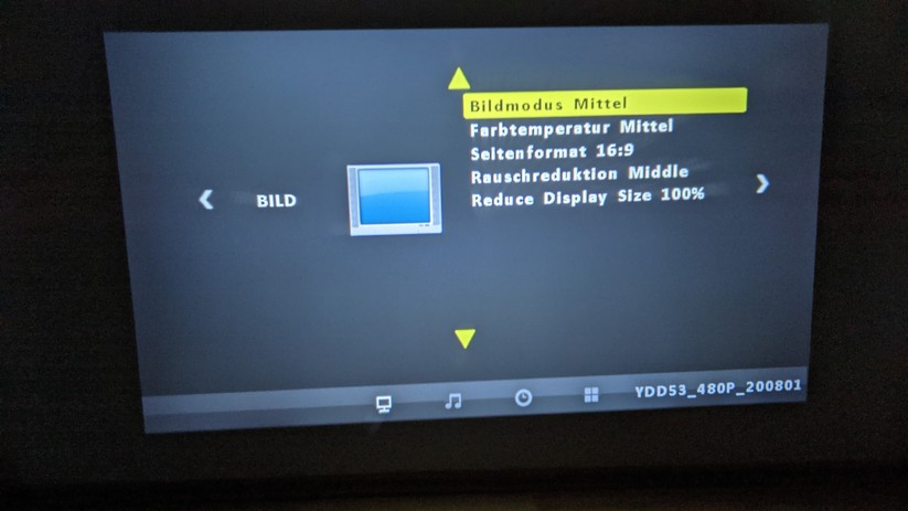 Das Bildmenü des Blitzwolf BW-VP7.