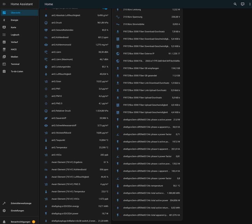 Home Assistant Green: Browser-Oberfläche