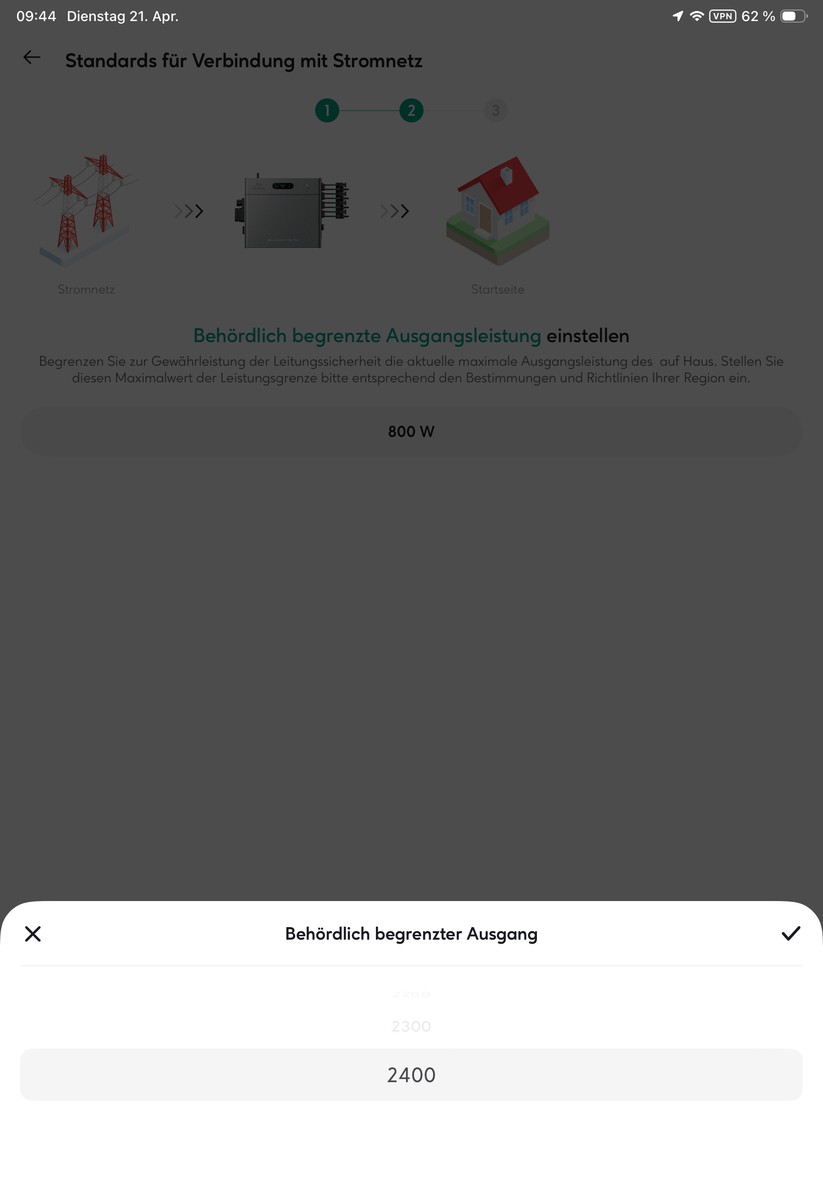 Zendure-App: Weitere Einstellungen