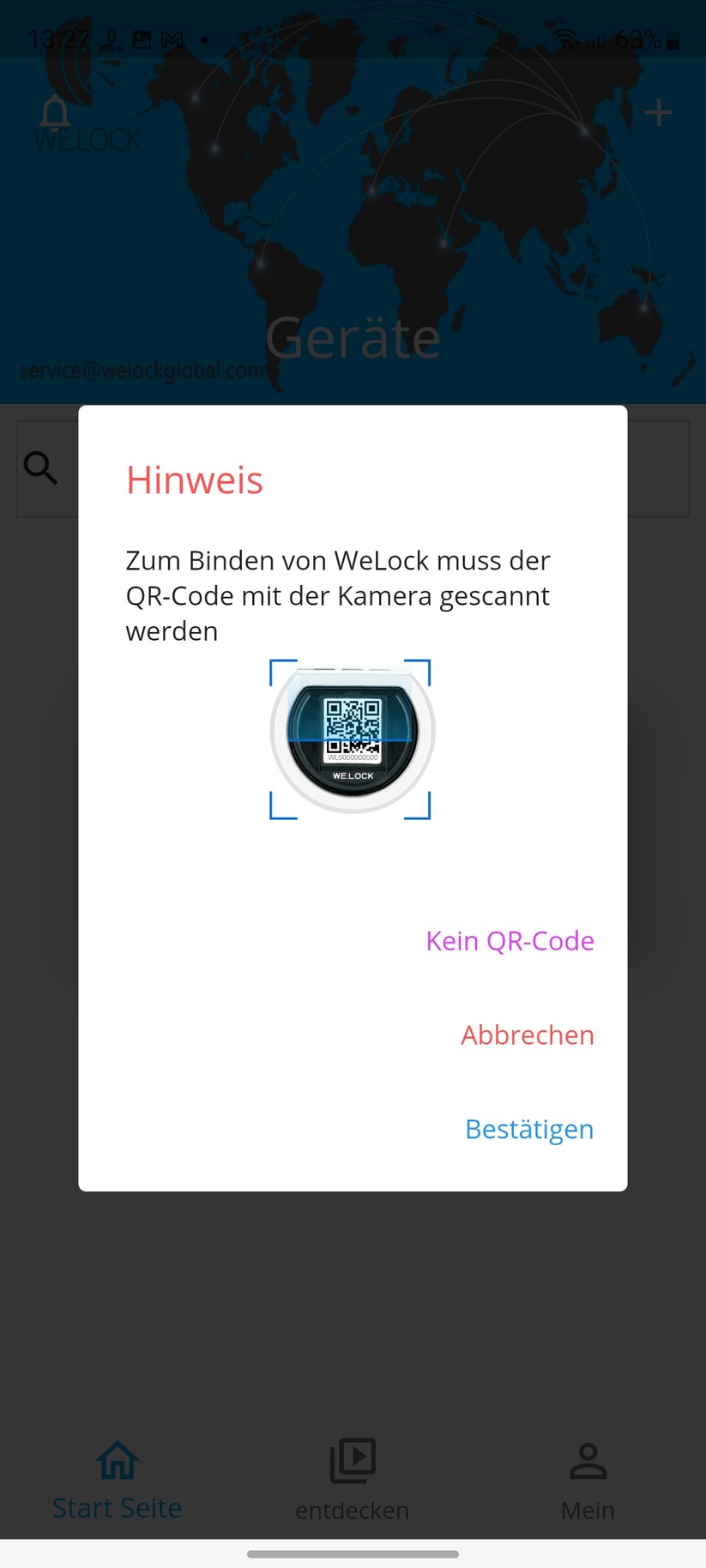 Welock Fingerprint Smart Lock Touch 41: App