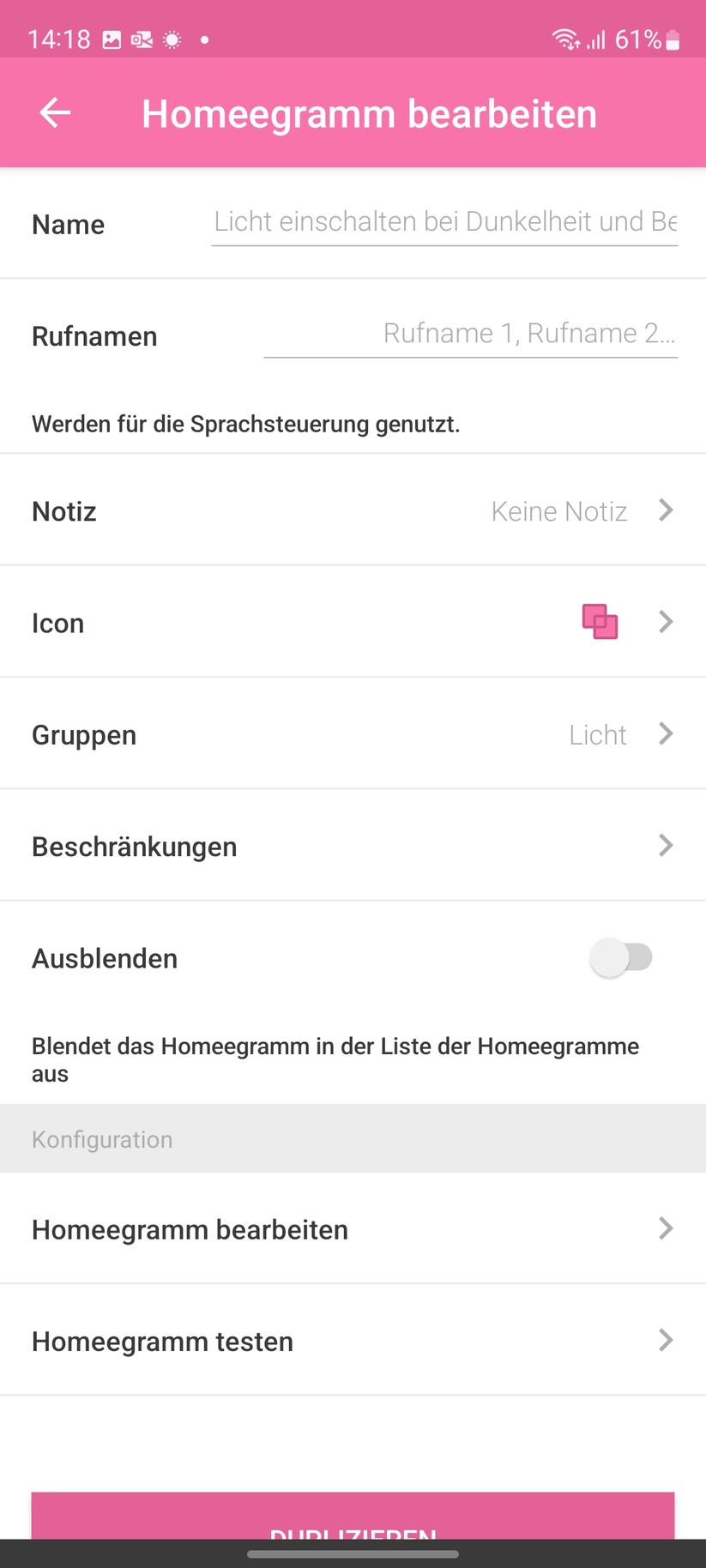 Homee: Smartphone- und Web-App