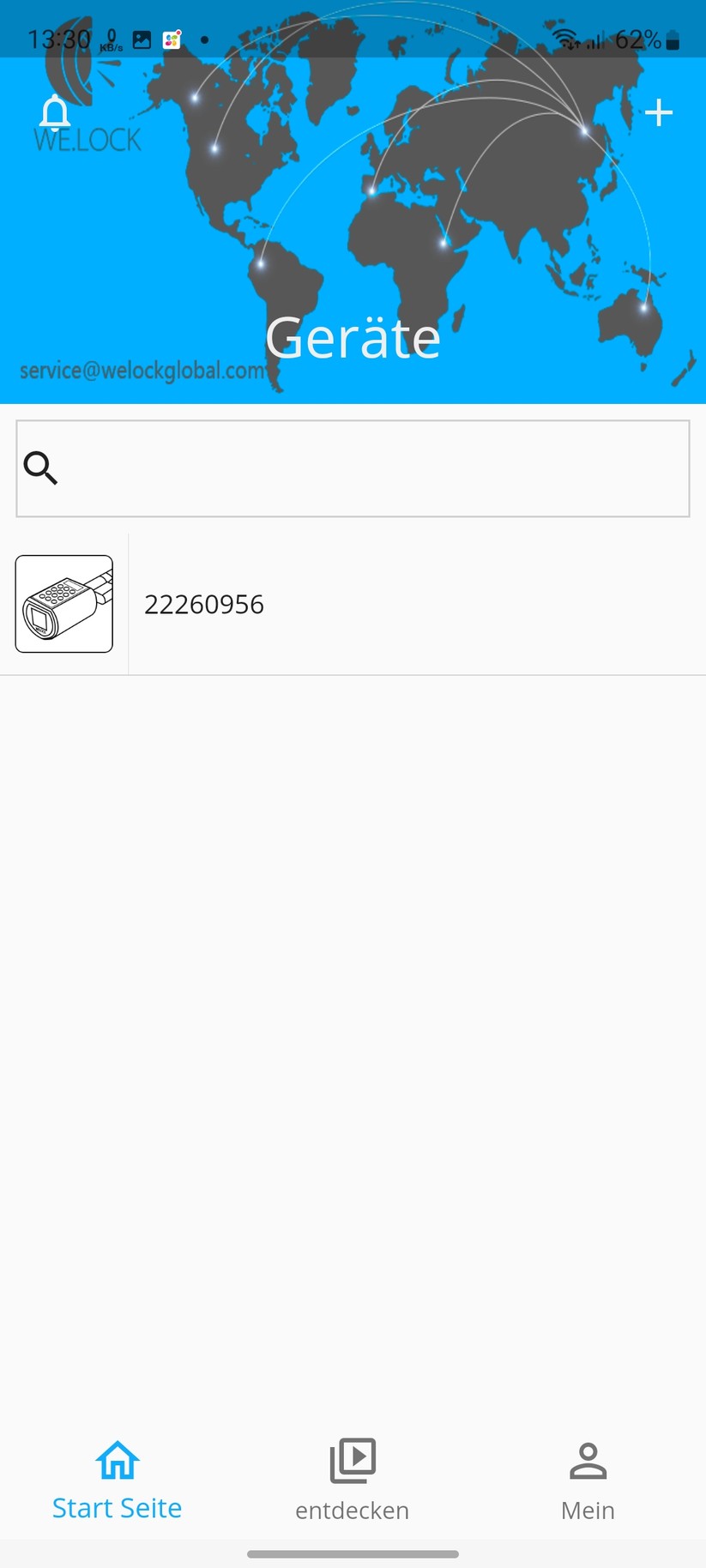 Welock Fingerprint Smart Lock Touch 41: App