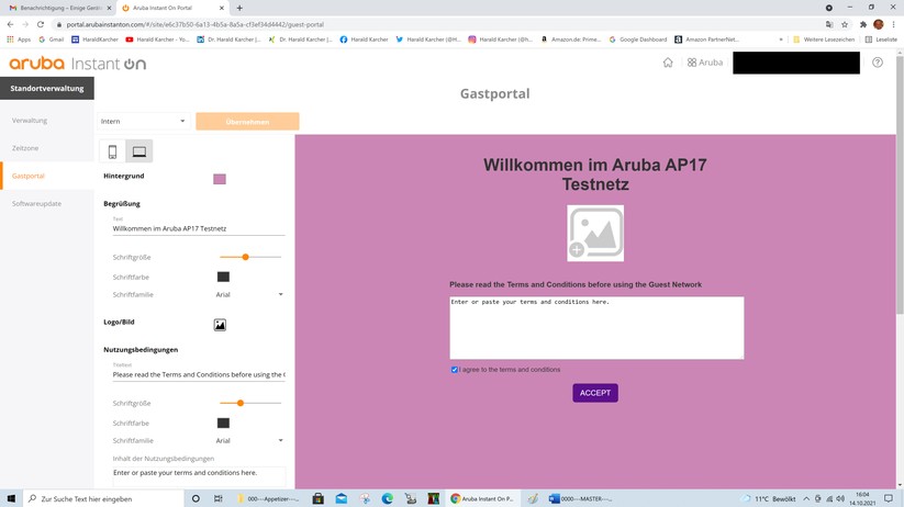 Dann wechseln wir von der Handy-Ansicht auf die Laptop-Ansicht und färben den Hintergrund um: Von Grün auf Lila.