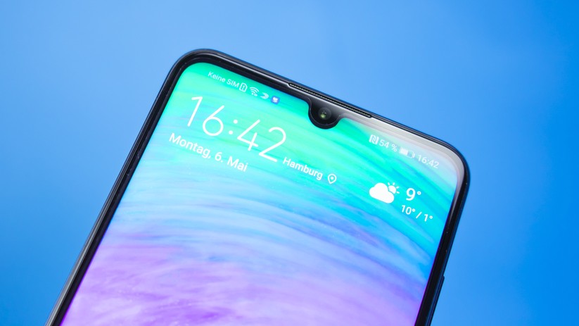 Kamera-Einkerbung im Display.