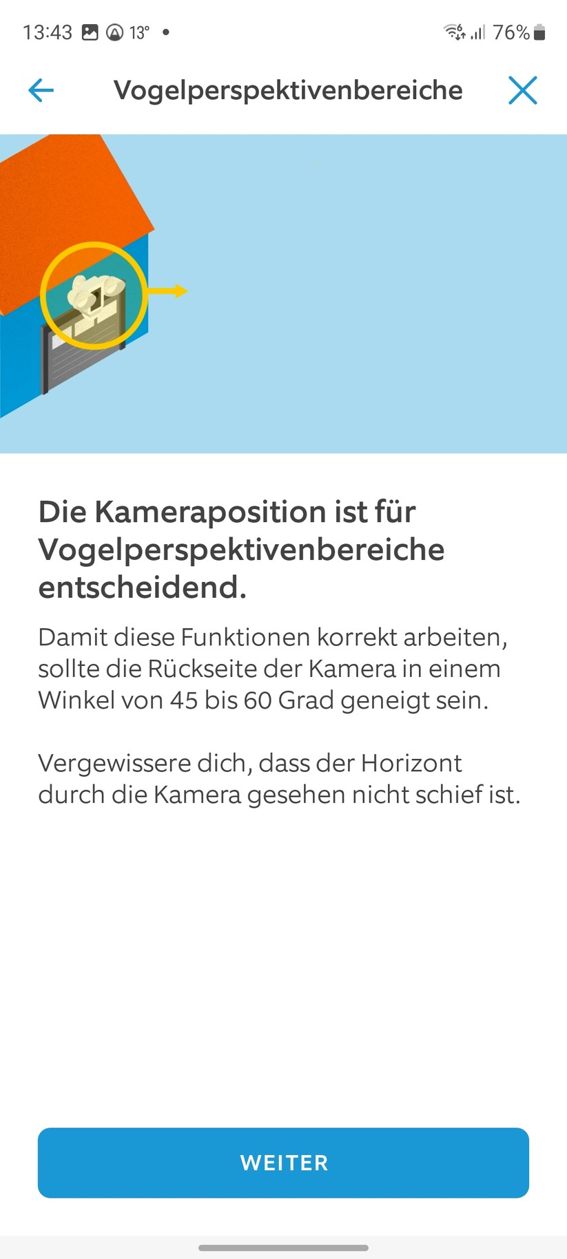 Ring Stick Up Cam Pro Akku: Die Einrichtung ist einfach und bietet viele Erläuterungen zur Kamera. Vorbildlich.