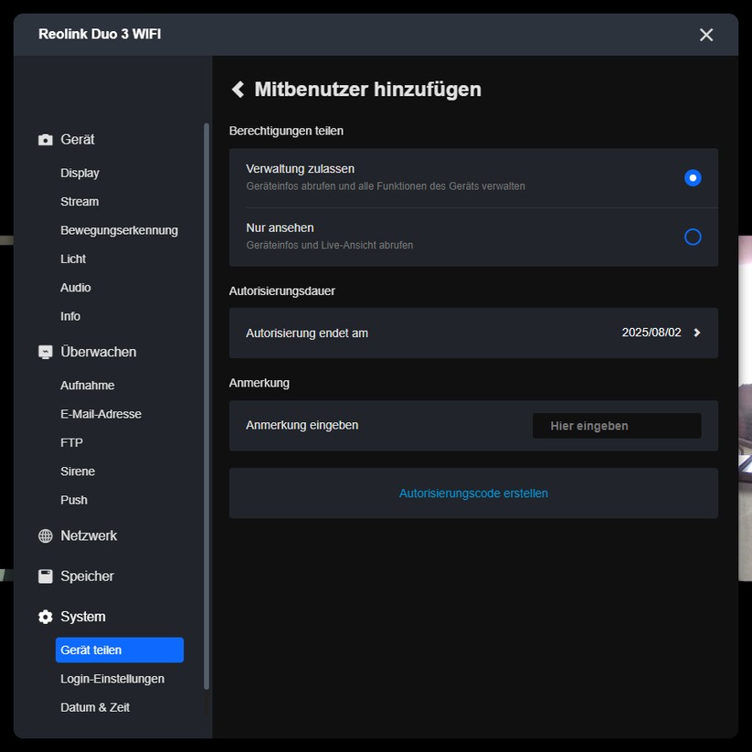Reolink Duo 3 WiFi: Konfiguration mit Desktop-App