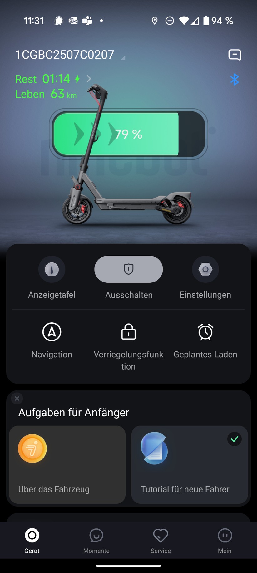 Segway Ninebot Max G3 D Screenshot