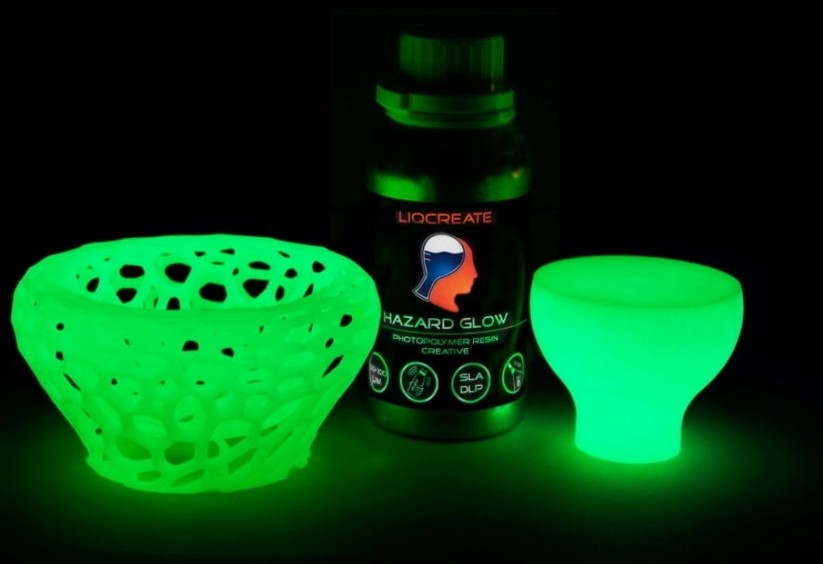 Sogar nachleuchtendes Resin ist verfügbar.