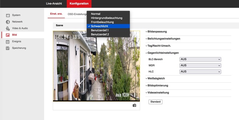 Annke NCD800 (I91BI): Einstellungsmöglichkeiten mit Browser