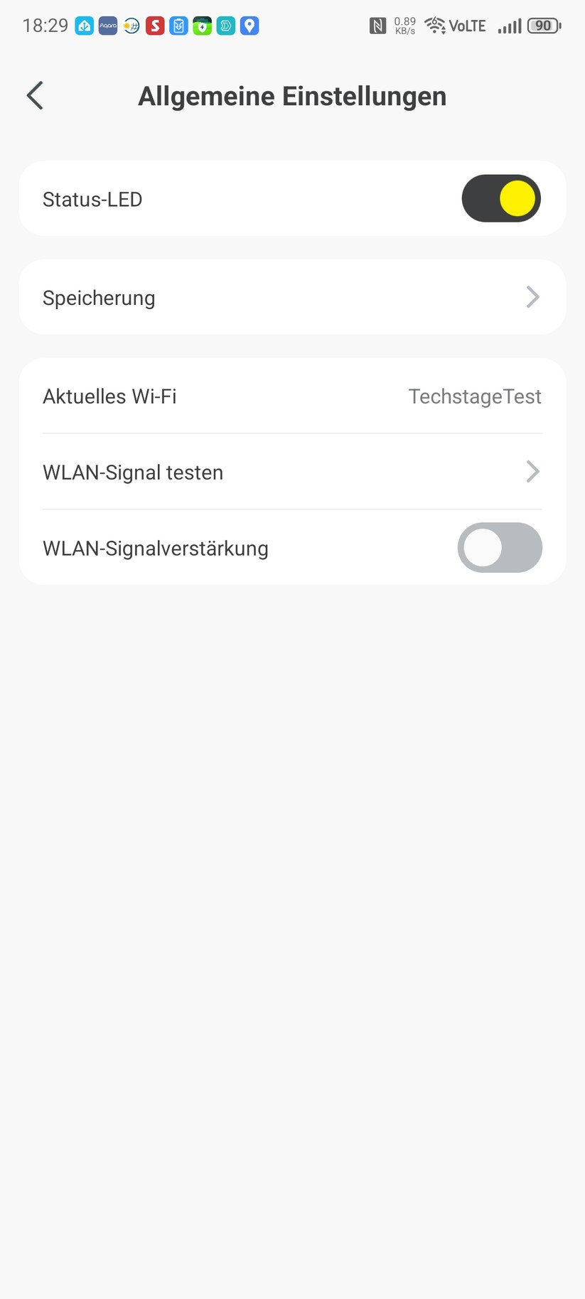 Baseus Security S2: Konfiguration mit der App